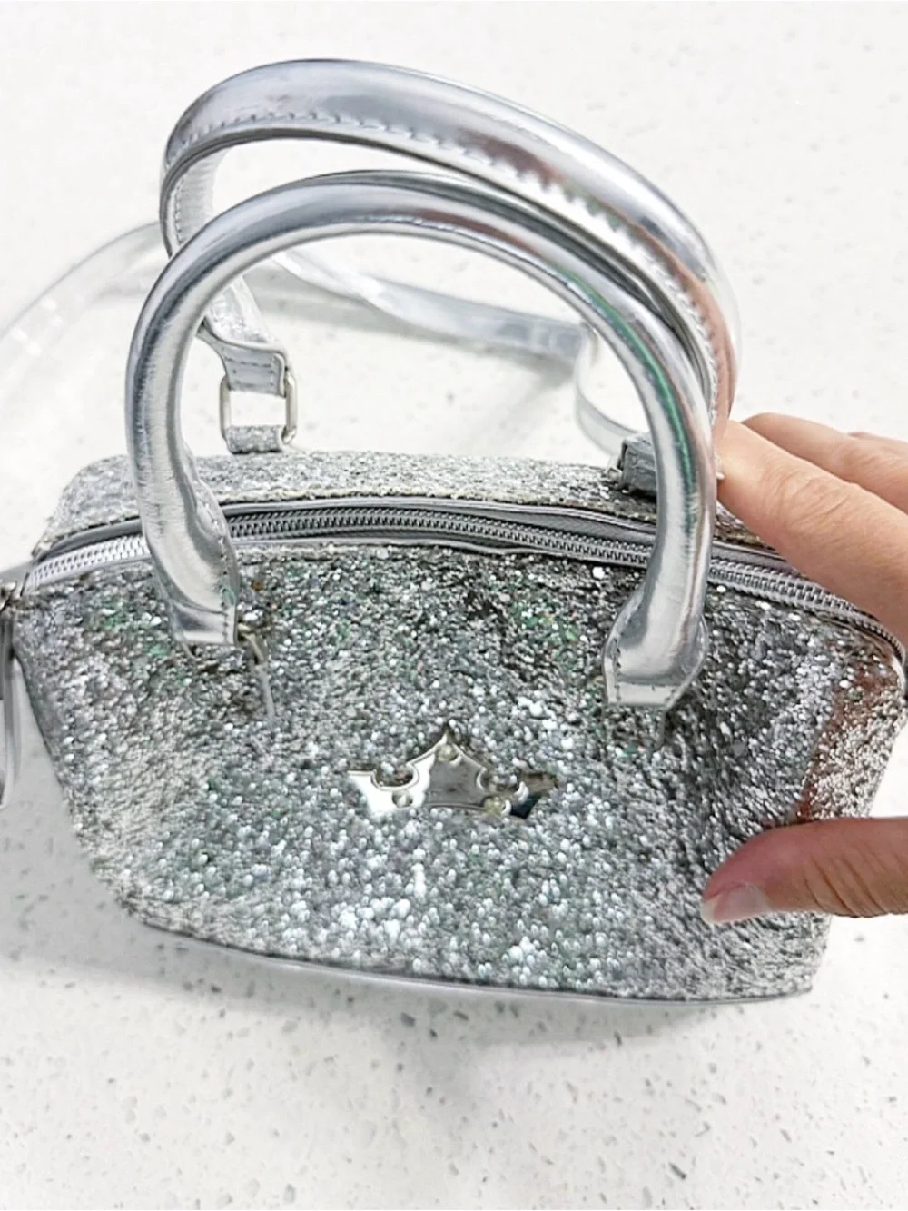 Disney Store Princess Silver Sequin Mini Handbag Crossbody